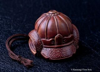 Signed Samurai Helmet Netsuke