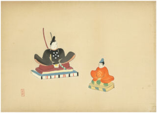 NISHIZAWA TEKIHO WOODBLOCK PRINT ROYAL SCENE