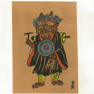 1950s Otsu-e Painting Demon Priest