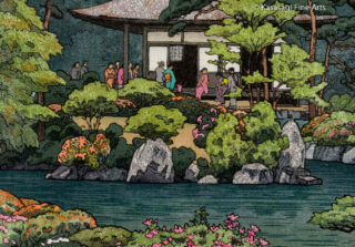 Toshi Yoshida Woodblock Print Silver Pavilion Kyoto