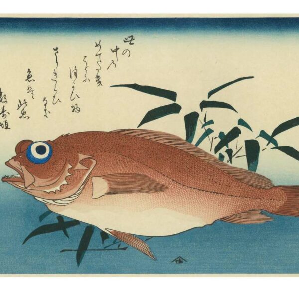 Hiroshige Sea Bream Woodblock Print