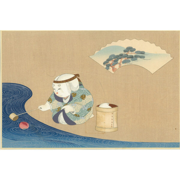 Kojima Gyokuho Woodblock Print Imperial Palace Doll