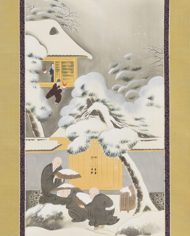 Antique Shosei Japanese Scroll Travelling Lady