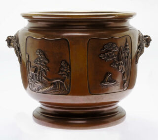 Large Bronze Brazier by Kanaya Gorosaburo