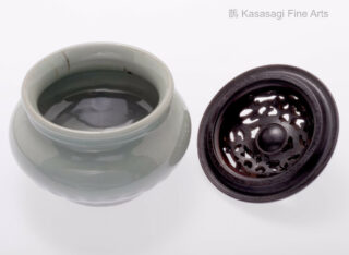 Celadon Koro With Cherry Wood Lid