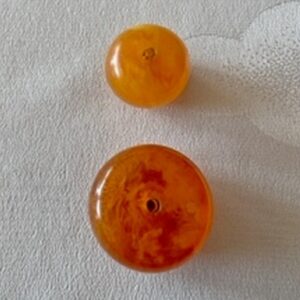 Tibetan Amber Wheel Shaped Beads