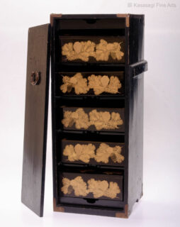 Large Edo Era Five Tier Jubako