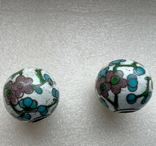 Pair Of Antique Cloisonne Ojime
