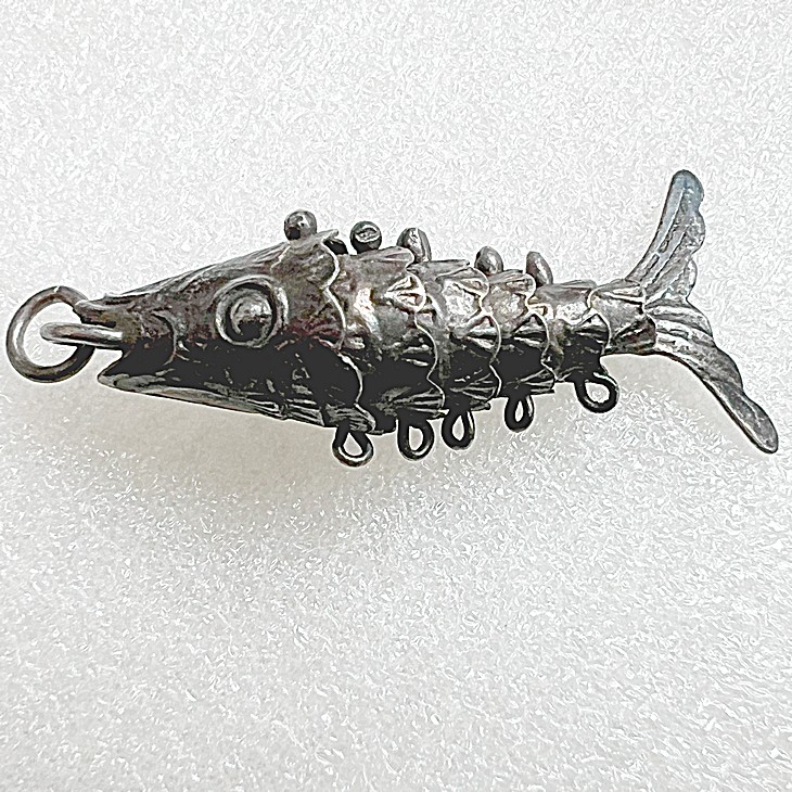 Silver Articulated Fish Pendant