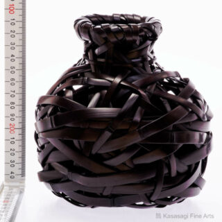 Signed Bamboo Ikebana Vase