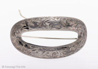 Sterling Silver Engraved Hairclip