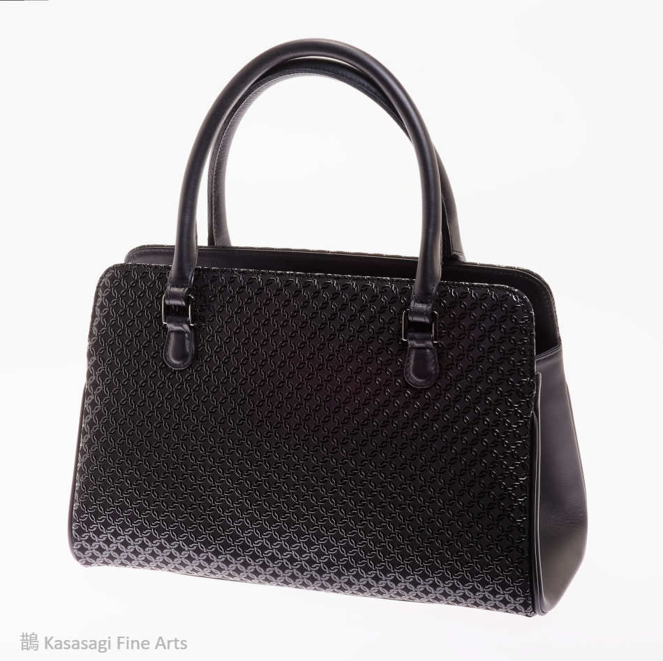 Japanese Premium Leather And Lacquer Classic Handbag