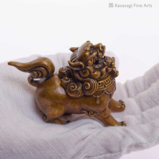 Miniature Bronze Shishi Koro Kogo