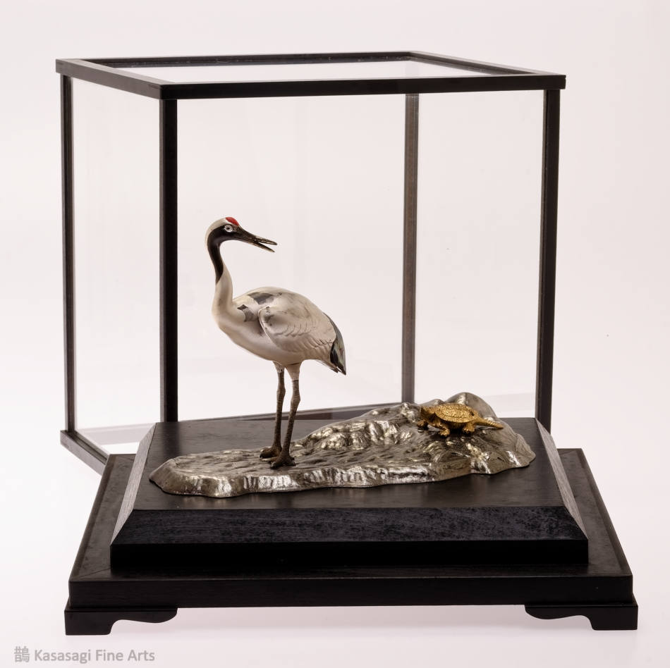 Silver Crane And Tortoise Okinomo By Junko